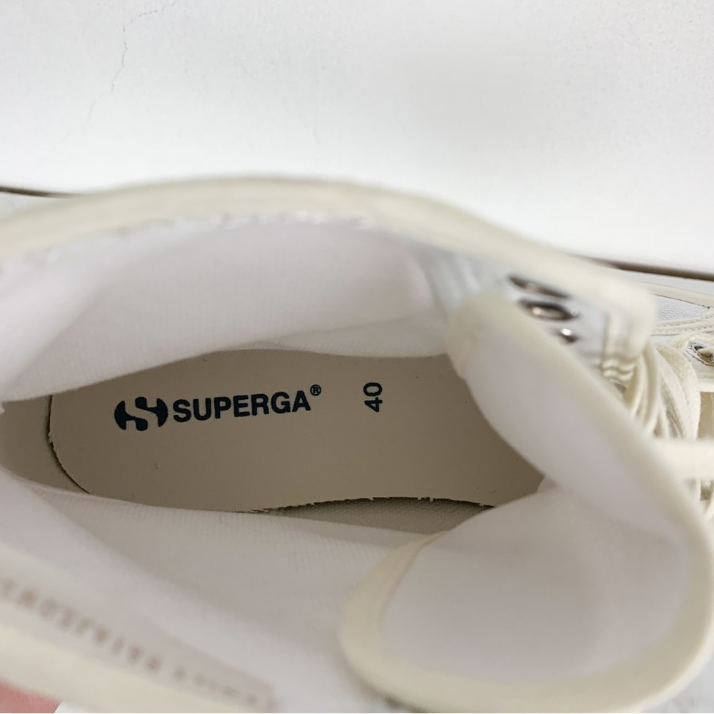 Superga 2341 Alpina High Top Sneakers with Gum Sole in White Sz 7 1/2 - Picture 15 of 16